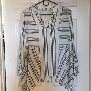 Black and white blouse